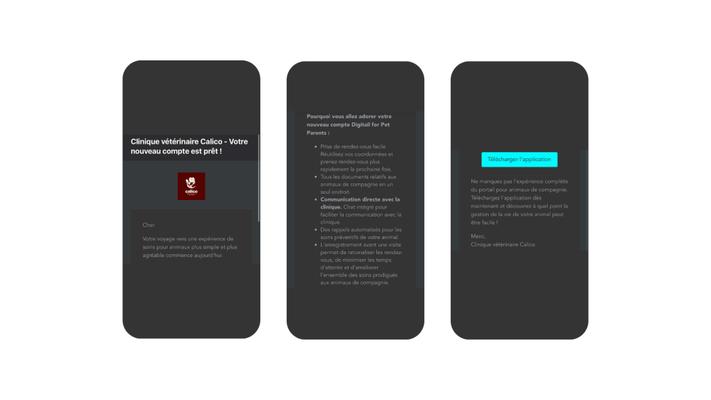 Procédure d'ouverture de dossier. Télécharger l'application.